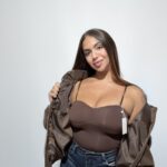 Top licra marrón