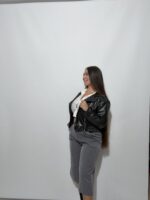 Pantalones Culotte de Sastrería en Gris Medio